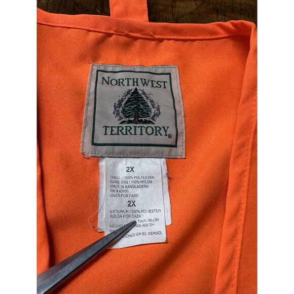 NORTHWEST TERRITORY Men’s SIZE 2x XXL Hunting Vest Blaze Orange Deer Fall - Picture 6 of 7